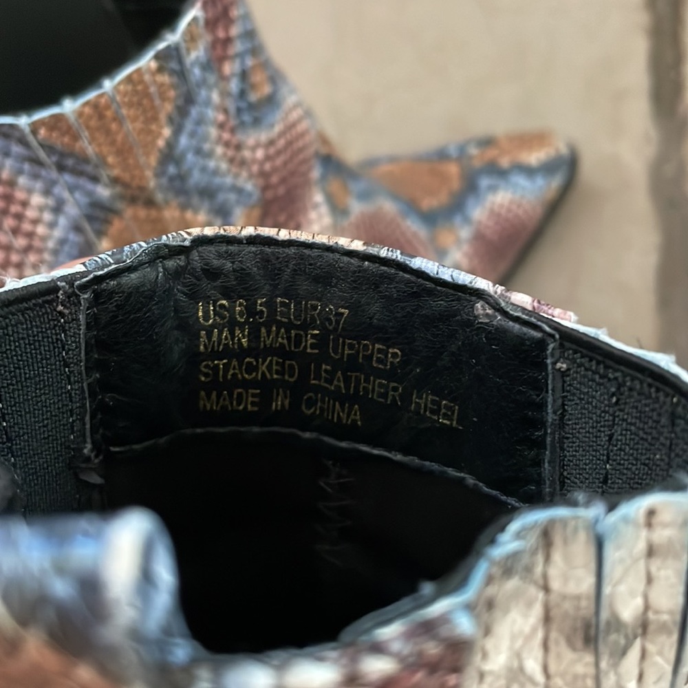 A Rider Girl blue snakeskin booties - Picture 11 of 11